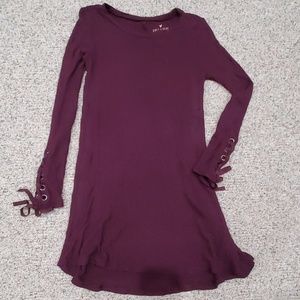 Burgundy Plum Color Sweater Dress